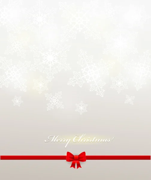 Elegant Vector Christmas background with white snowflakes. — Stock Vector