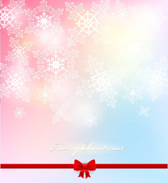 Elegant vektor jul bakgrund med vita snöflingor. — Stock vektor