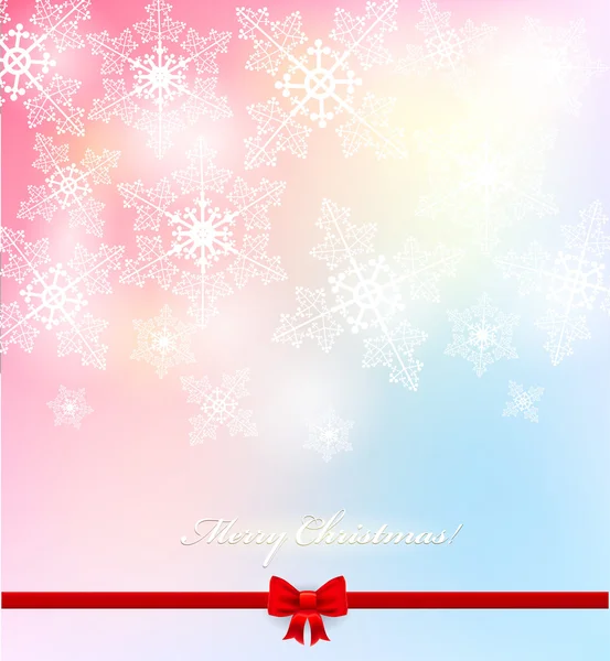 Elegante fondo de Navidad Vector con copos de nieve blancos . — Vector de stock