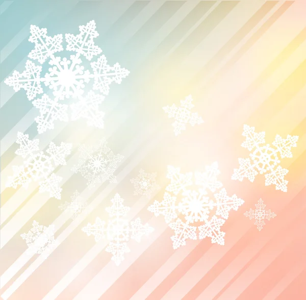 Christmas background with white snowflakes Stock Vector by