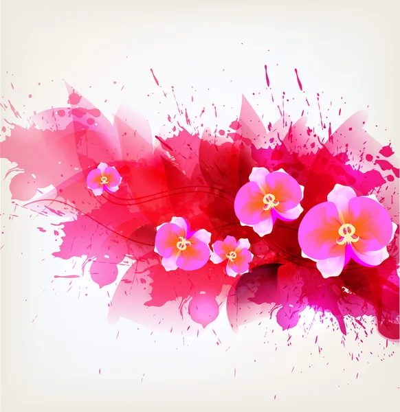 Élément artistique floral abstrait  . — Image vectorielle
