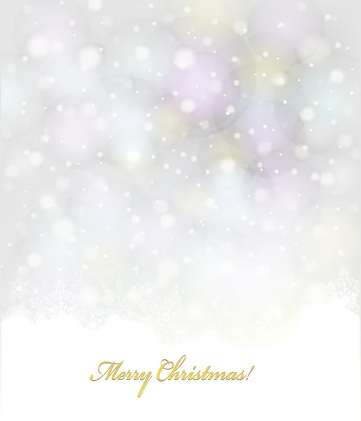 Рождественский фон с белыми снежинками. Векторный дизайн — стоковый вектор