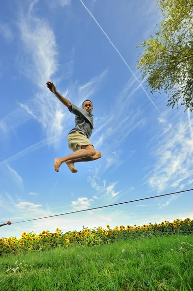 Slacklines — Zdjęcie stockowe