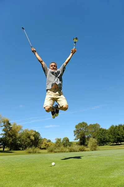 Gelukkig golfer uit twee — Stockfoto