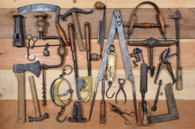 Old tools clipart