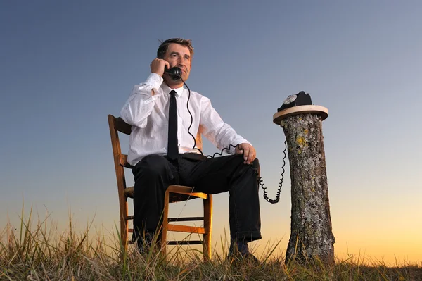 Telefoon zakenman — Stockfoto