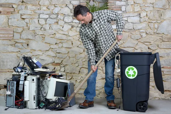 Ανακύκλωσης δύο υπολογιστών — Φωτογραφία Αρχείου