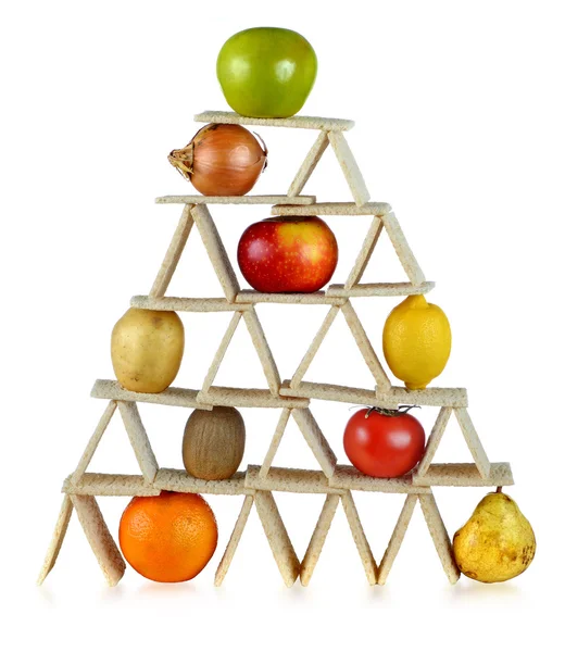 Pirâmide comida dois — Fotografia de Stock
