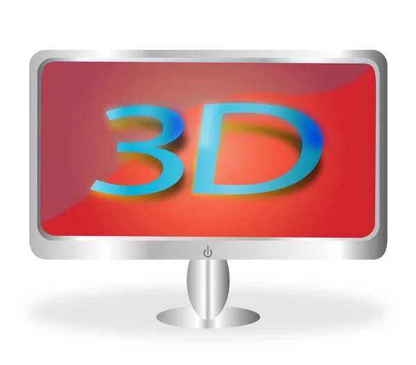 3D tv vector — Stockvector