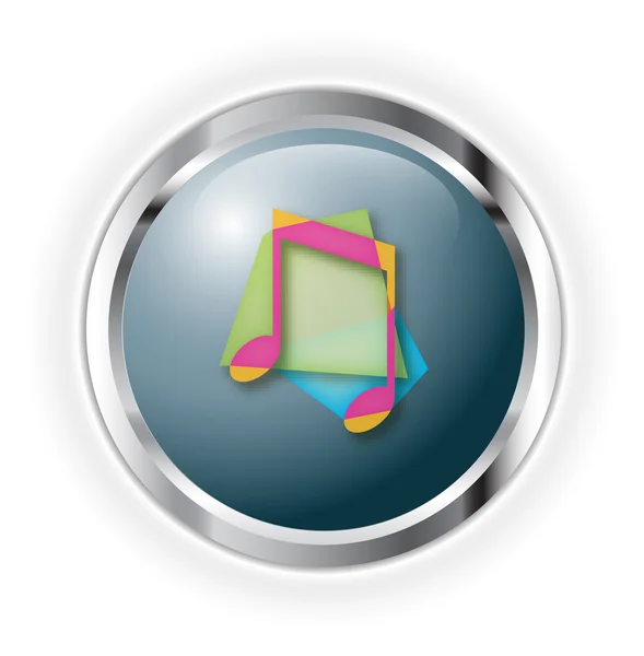 Music button — Stock Vector