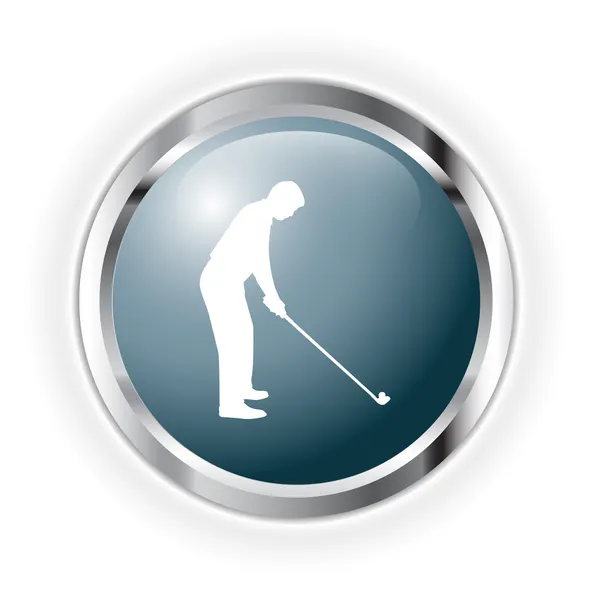Golf-knappen — Stock vektor