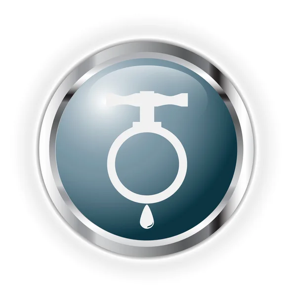 Water button — Stock Photo, Image