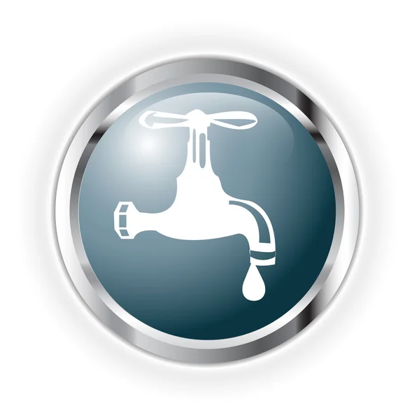 Water button — Stock Photo, Image