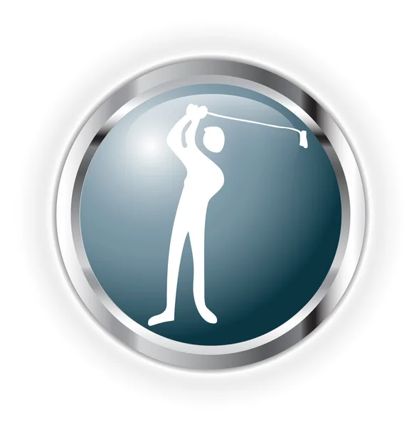 Golf button — Stock Photo, Image
