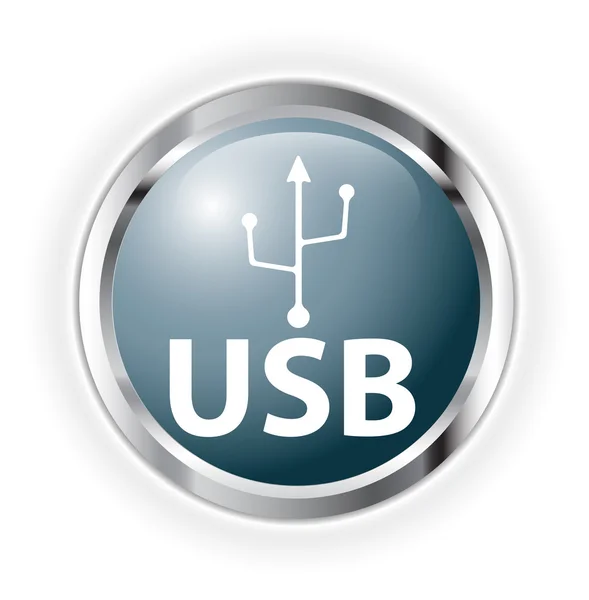 Botão USB — Fotografia de Stock