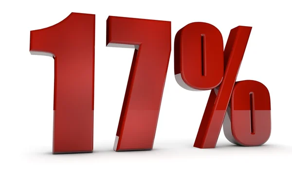 Por cento, 17 — Fotografia de Stock