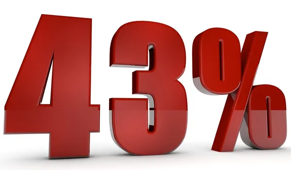 Percent,43 — Stock Photo, Image