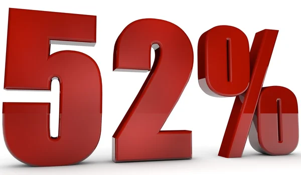 Percent,52 — Stock Photo, Image