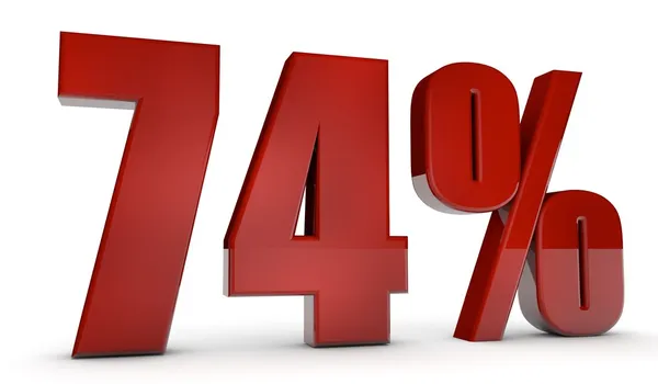 Percent,74 — Stock Photo, Image