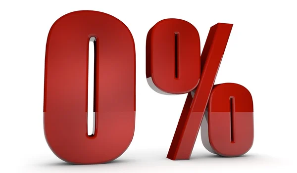 Por cento, 0 — Fotografia de Stock