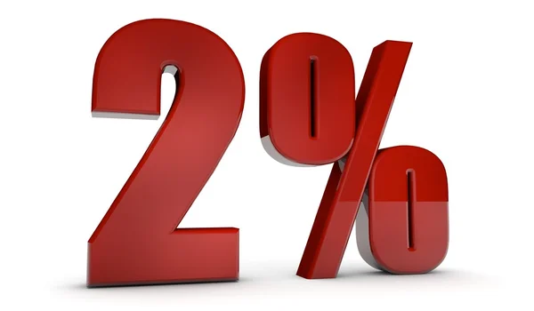 Por cento, 2 — Fotografia de Stock