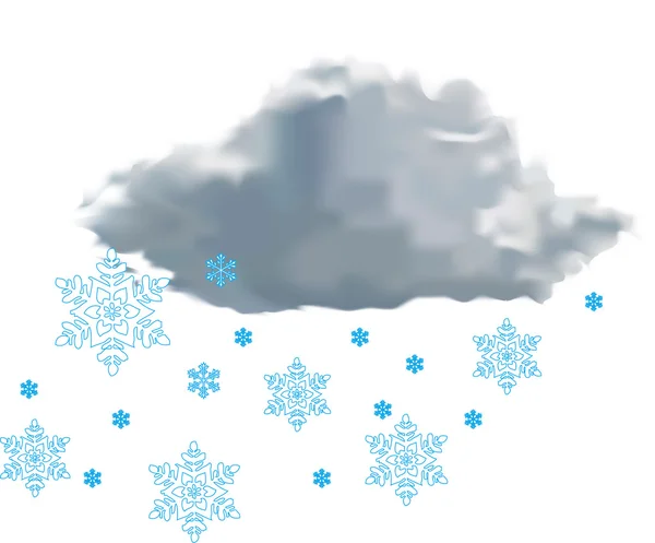 Nube con nieve — Vector de stock