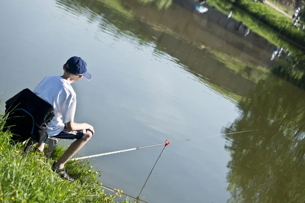Fishing children — Stock Photo, Image