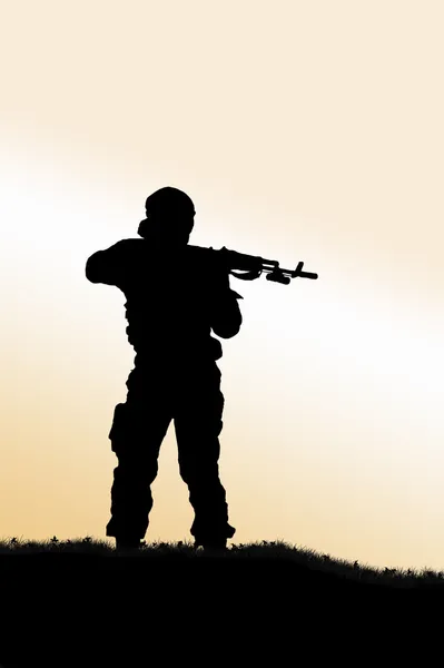 Soldier outline — Stock Photo, Image