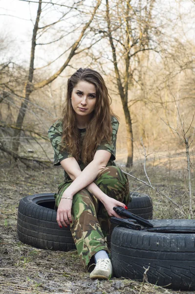 Portrait of a girl in uniform — Stock Photo, Image