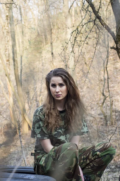 Portrait of a girl in uniform — Stock Photo, Image