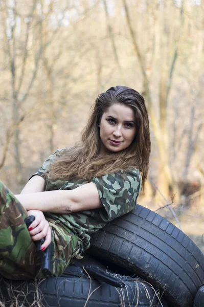 Porträt eines Mädchens in Uniform — Stockfoto