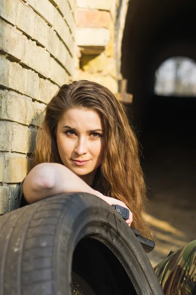 Ritratto di ragazza in uniforme — Foto Stock