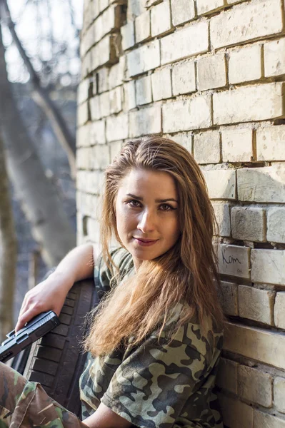 Portrait of a girl in uniform — Stock Photo, Image