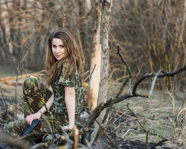 Portrét dívky v uniformě — Stock fotografie