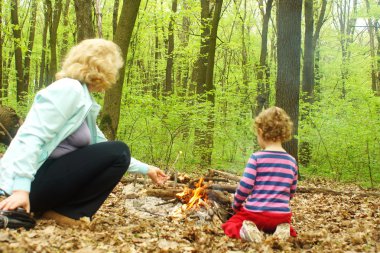 park, sevimli küçük kız