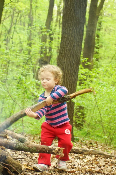 Cute little girl  in park — Stock Photo, Image