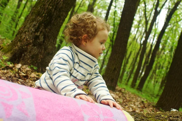 Cute little girl  in park — Stock Photo, Image