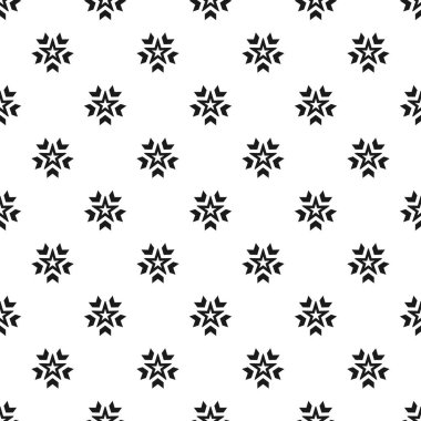 Beyaz zemin üzerinde yıldızlar olan kusursuz simetrik desen. Vektör çizimi. Sihirli havai fişekler. Yıldız çizgisi deseni. Stardust arka planı. Takımyıldız.