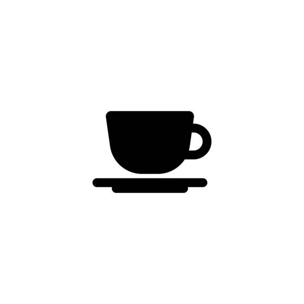 Icône Coupe Chaude Tasse Avec Thé Café Icône Plat Logo — Image vectorielle