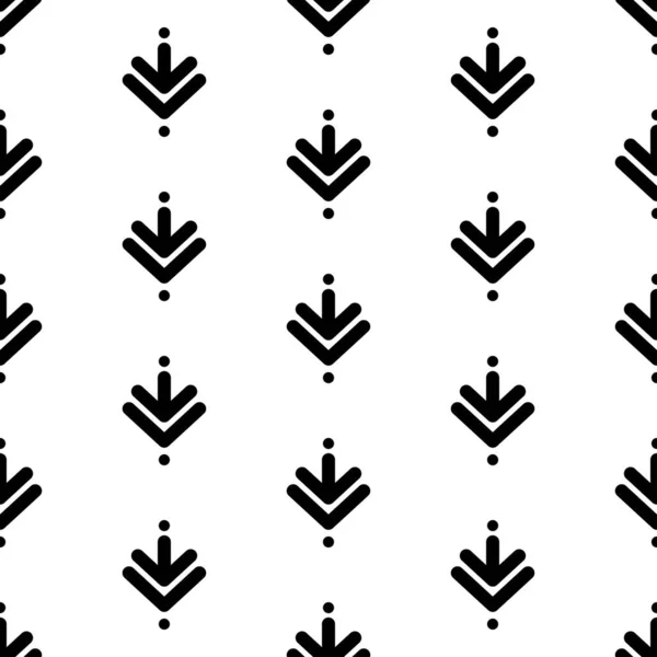 Бесшовный Рисунок Черными Штрихами Белом Фоне Этнический Симметричный Фон Диагональный — стоковый вектор