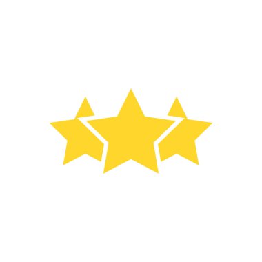 Geçerli mühür simgesi. Üç yıldız ödülü. Beyazda izole edilmiş. Altın madalya, çıkartma ikonu. En iyi kalite Damgayı kontrol ettim. Vektör düz resimleme.