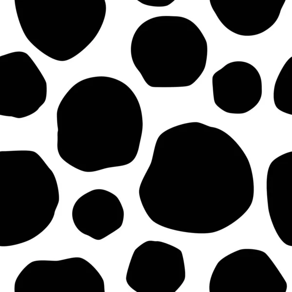 Naadloos Abstract Patroon Met Zwarte Armoedige Vlekken Witte Achtergrond Geometrische — Stockvector