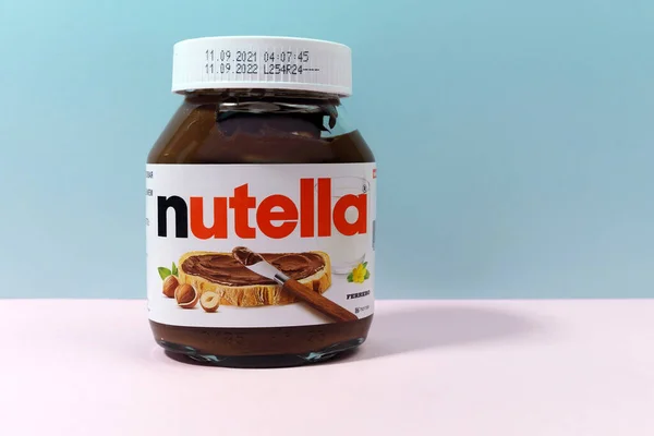 Tyumen Russia October 2021 Nutella Adalah Nama Merek Dari Coklat — Stok Foto