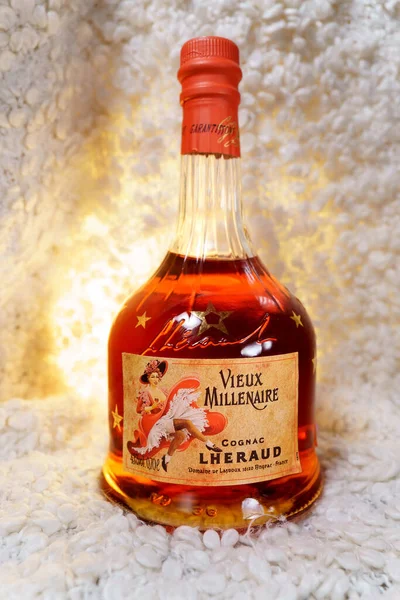 Tyumen Russia November 2021 Cognac Lheraud Vieux Millenaire Year Old — Foto Stock