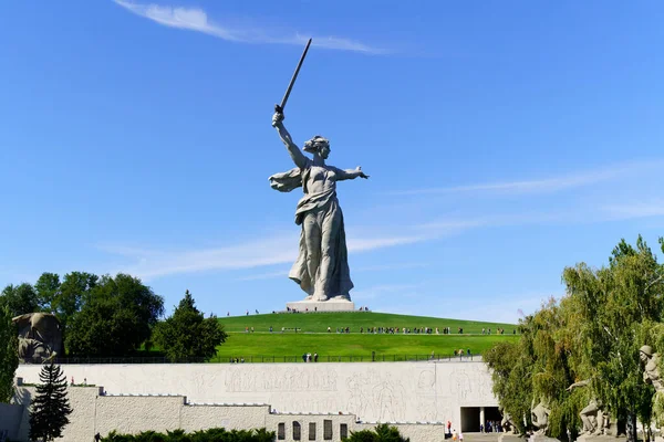 Volgogrado Rusia Septiembre 2021 Complejo Conmemorativo Colina Mamayev Monumento Patria —  Fotos de Stock