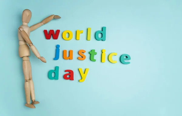 Giornata Mondiale Della Giustizia Sociale Celebra Febbraio Vista Dall Alto — Foto Stock