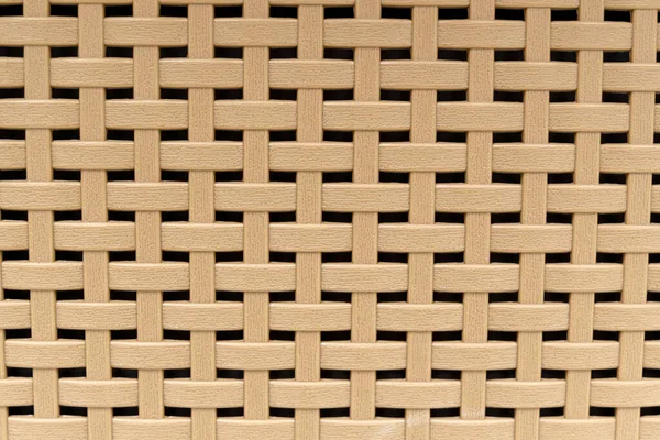 Plastic Brown Lattice Basket Close Macro Background Texture — Stockfoto