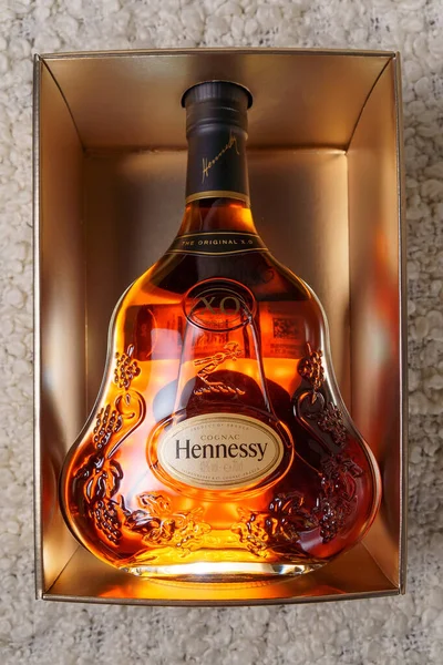 Tyumen Russia Novembre 2021 Logo Hennessy Marchio Cognac Famoso Dalla — Foto Stock
