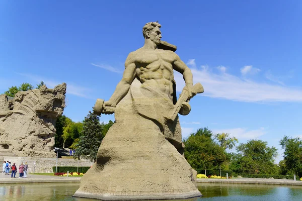 Wolgograd Russland September 2021 Vaterland Denkmal Mamaev Hill War Memorial — Stockfoto