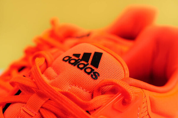 Tyumen, Russia-November 13, 2021: Men Adidas shoes for running. This running shoes is designed for Sport lifestyle.